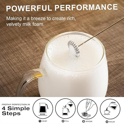 Milk Frother Handheld, Mini Drink Mixer and Coffee Blender Frother - Image 3