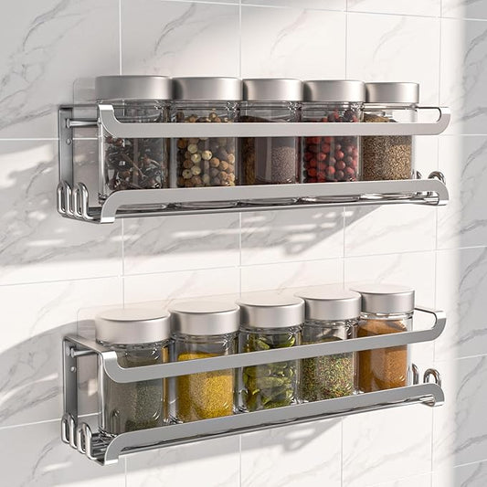 LUCYCAZ 2 Pack Wall Mounted Spice Rack by LUCYCAZ