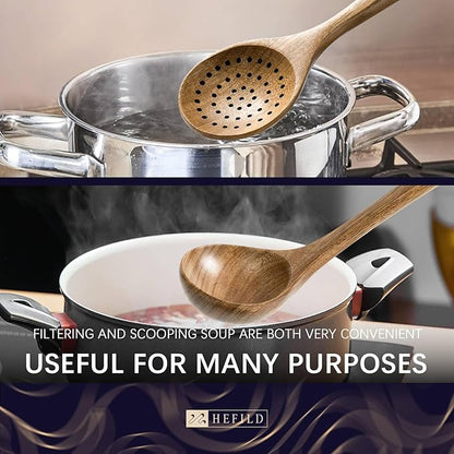 Wooden Spoons for Cooking, Nonstick Cooking Utensil Set - Image 5