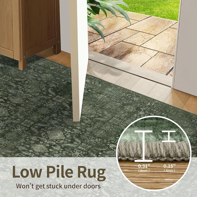 Rugxara 9x12 Area Rugs for Living Room Bedroom, Large Washable Rug, Non Slip & - Image 8
