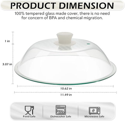 OEC Lighter Weight Tempered Glass Microwave Splatter Cover - Image 2