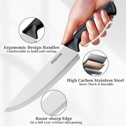 Knife Set, 6-Piece Kitchen Knife Set, German High Carbon Stainless Steel - Image 3