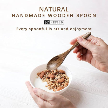 4 PCS Small Wooden Spoons, 5.8 Inch Honey Spoons - Image 4