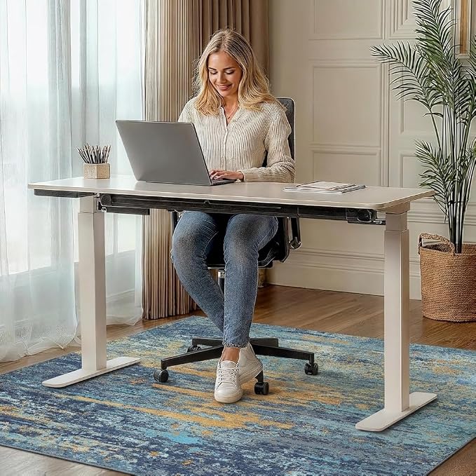 48"x72" Office Chair Mat for Hardwood Tile Floor, Under Desk Carpet Protector - Image 2