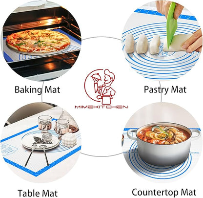 Silicone Pastry Mat for Baking, Pastry Dough Mat for Rolling, Kneading Mat - Image 4