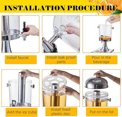Gisafai 3 Pcs 2 Gallon Drink Dispensers - Image 4