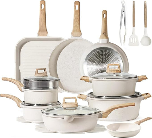 CAROTE Pots and Pans Set Nonstick, Cookware Set Induction Kitchen Cooking Set by CAROTE