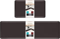 HappyTrends Kitchen Mat, 17.3"x28"+17.3"x60" Chocolate, Cushioned Comfort by HappyTrends