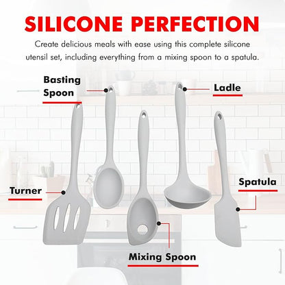Chef Craft - Premium Silicone Kitchen Tools and Utensils Set, Non-Scratch - Image 4
