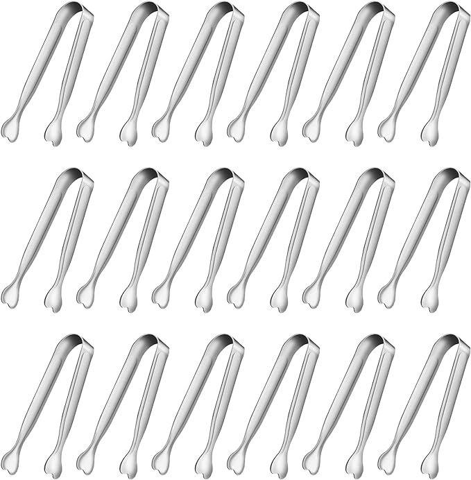 Mini Serving Tongs, Anytrp 18-Packs Stainless Steel Sugar Tongs, 4.3inch Ice by Unknown