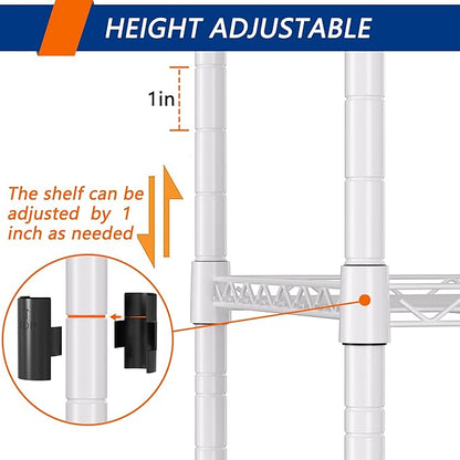 REGILLER 5-Wire Shelving Metal Storage Rack Adjustable Shelves, Standing - Image 5