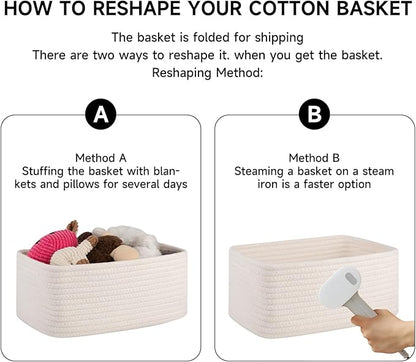 OIASKET 6 Pack Storage Baskets for Shelves, Small Baskets for Shelves, Cute - Image 7