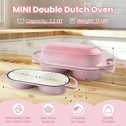YONILL Mini Double Dutch Oven for Sourdough Bread Baking - Image 3