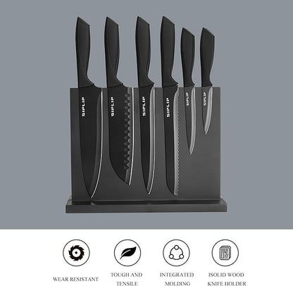 Kitchen knife set with Magnetic knife holder, 15 pieces high carbon stainless - Image 3
