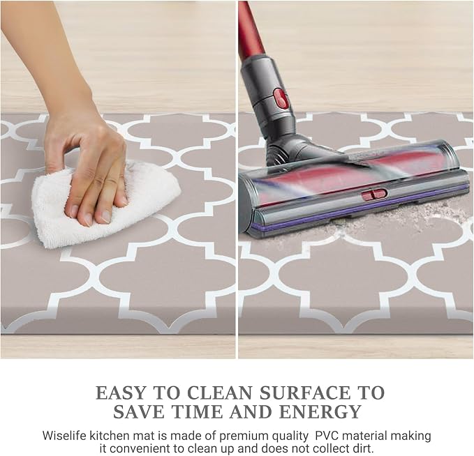 WISELIFE Kitchen Runner Rugs Anti-Fatigue mats, 17.3"x 28", Non Slip Waterproof - Image 5