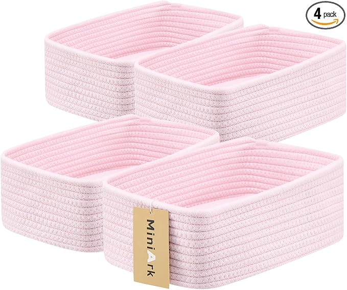 MiniArk Small Storage Baskets for Organizing | Closet Organizer Bins | Shelf by MiniArkStorageBasketsHome