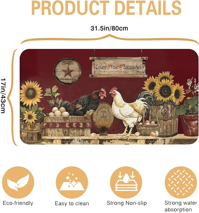 Kitchen Countertop Dish Drying Mat, Super Absorbent Coffee Bar Mat - Image 5