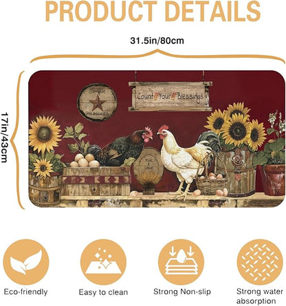 Kitchen Countertop Dish Drying Mat, Super Absorbent Coffee Bar Mat - Image 5
