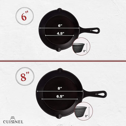 Cuisinel Cast Iron Skillets Set - Image 4