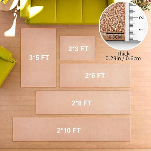 Area Rug with Non Slip Rubber Backing, Washable Soft Floor Carpet - Image 2
