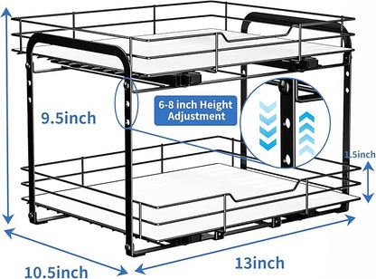 BOIVSHI 2-Tier Pull Out Spice Rack, Spice Rack Organizer, Pull Out Spice Racks - Image 6