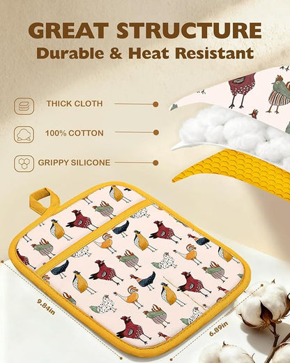 Slohif Silcone Chicken Pot Holders - Image 2
