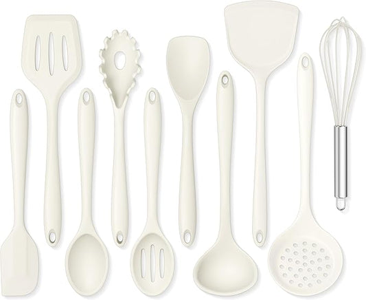 Onader Kitchen Cooking Utensils Set of 10, Silicone Utensils Set by Onader
