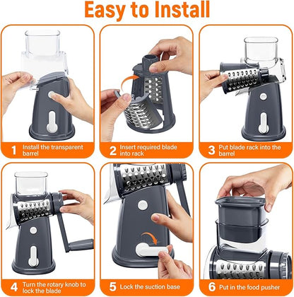 Rotary Cheese Grater Hand Crank - Image 6