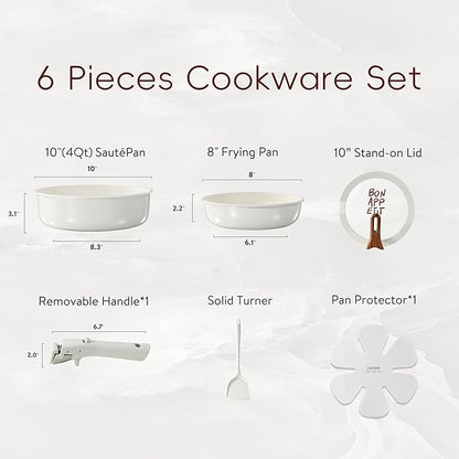 CAROTE Ceramic Pots and Pans Set Non Stick, Nonstick Kitchen Cookware Sets - Image 2