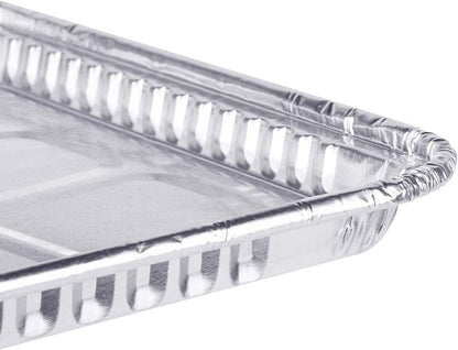 1/4 Size Cookie Sheet Baking Cake Pans l 12.8” x 8.9” Disposable Aluminum Foil - Image 3