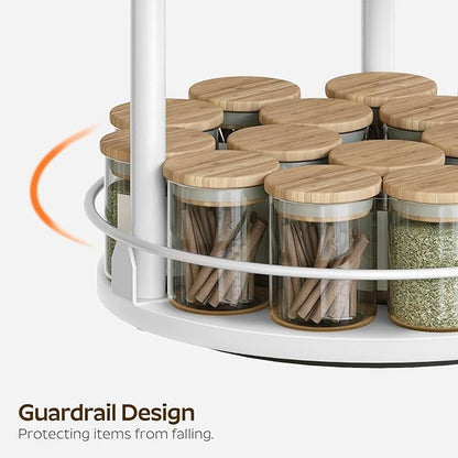 YATINEY Spice Rack, 3-Tier Turntable Organizer - Image 4