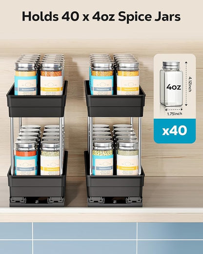 Nieifi Spice Organization for Cabinet-Vertical Spice Rack Pull Out-Spice Rack - Image 9