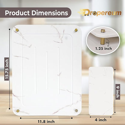 Stone Drying Mat for Kitchen Counter + Sink Caddy | 15.7"x11.8" Diatomaceous - Image 2