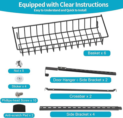 ElegantArray 6-Tier Pantry Door Oragnizer, Over The Door Pantry Organizer Rack - Image 7