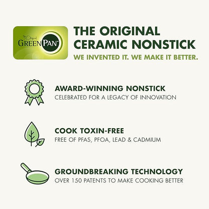 GreenPan Dover Healthy Ceramic Nonstick, 12 Piece Cookware Pots and Pans Set - Image 9