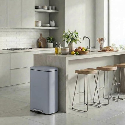 8 Gal Kitchen Trash Can, 30L Recycling or Garbage Bin, Brushed Stainless Steel - Image 7