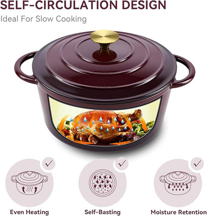 Miereirl 4.5 Quart Enameled Dutch Oven Pot - Image 7