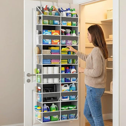 Over the Door Organizer 6 Tiers, Extra Large Behind Door Storage of 12 - Image 6