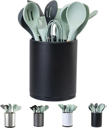 LIBODOUR Kitchen Utensil Holder Extra Large 360°Rotating by ModernandFarmhouseUtensilHolder