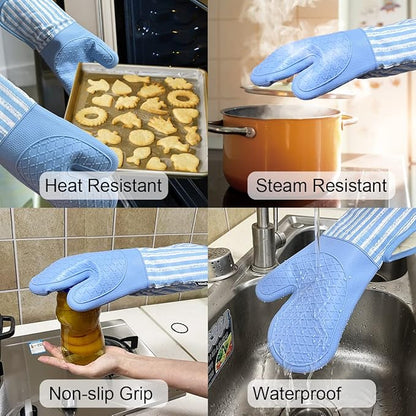 Alselo Silicone Oven Mitts Heat Resistant 932℉ - Image 4