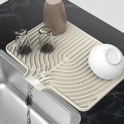 Silicone Drying Mat for Kitchen Counter, Dish Drying Rack Matt by JOOKKI