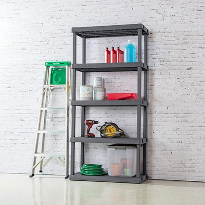 Sterilite 5 Shelf Unit, Heavy-Duty Shelving Storage Rack - Image 7