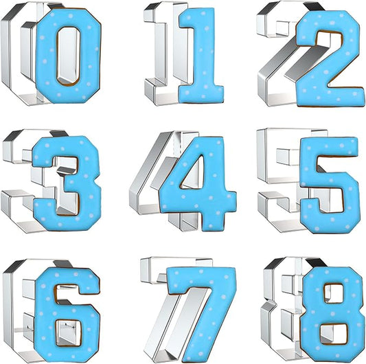 Number Cookie Cutter Set 3 Inch by Xzhloym