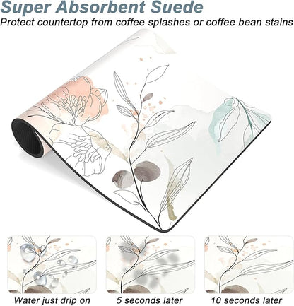 Rnivvi Coffee Mat, Hide Stain Rubber Backed Absorbent Dish Drying Pad - Image 3