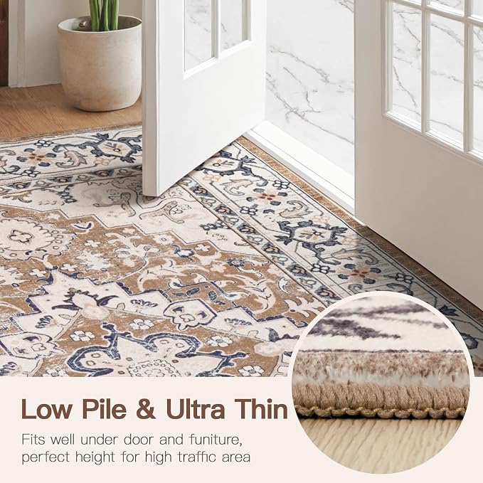 Lofus 2'6"x14' Runner Rug for Hallways, Washable Kitchen Rugs, Non-Slip Rugs - Image 4