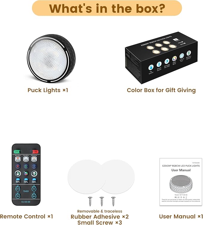 Puck Lights, Battery Operated Wireless LED Under Cabinet Lighting - Image 5