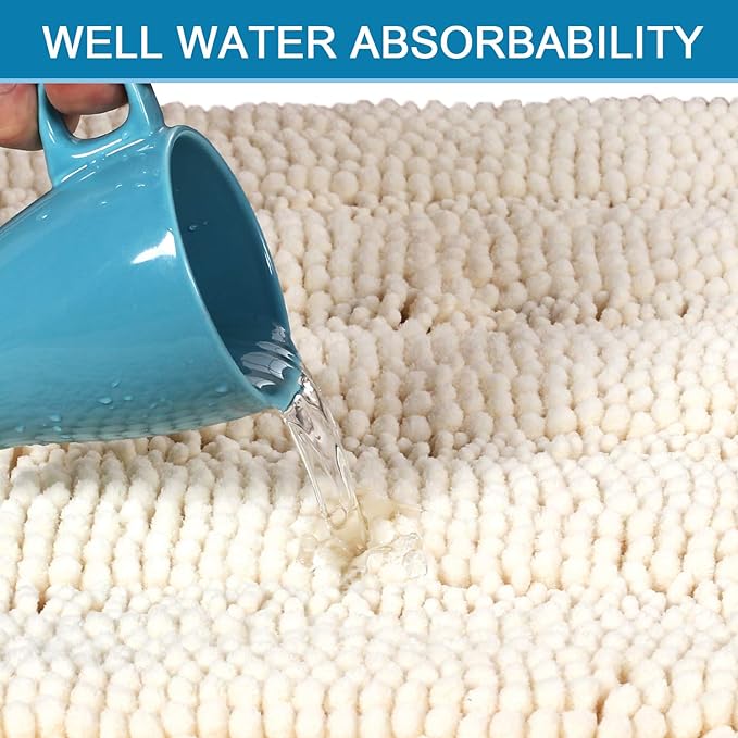 H.VERSAILTEX Extra Thick Striped Bath Rugs - Image 5