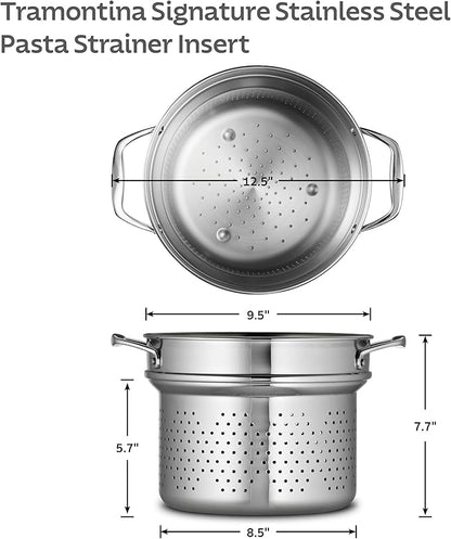 Tramontina Signature Stainless Steel Pasta Strainer Insert - Image 3