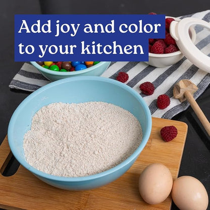 WHYSKO Mixing Bowl Set, 12 Piece Colorful Plastic Mixing Bowls - Image 5