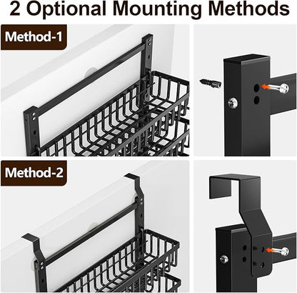 POKIPO 9 Tier Over The Door Pantry Organizer, 2 in 1 Wall Mount or Hanging - Image 6
